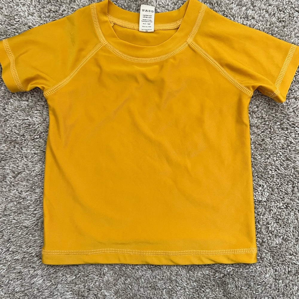 Yellow Kids Rash Guard Kate Quinn New without tags